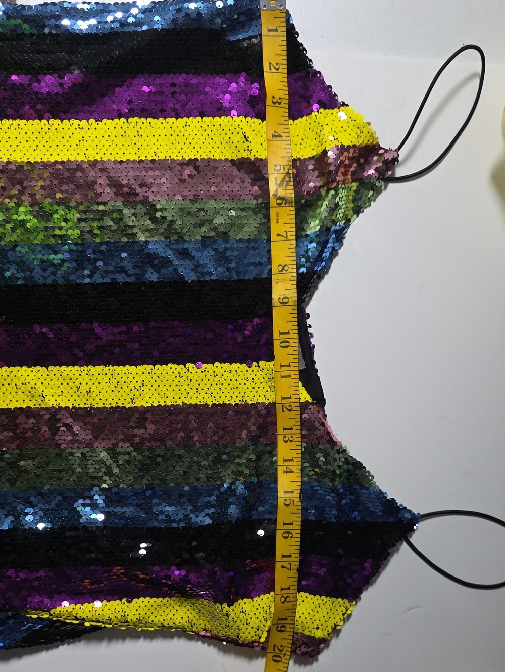 ASOS Multicolor Sequin Striped Mini Dress - Picture 8 of 9